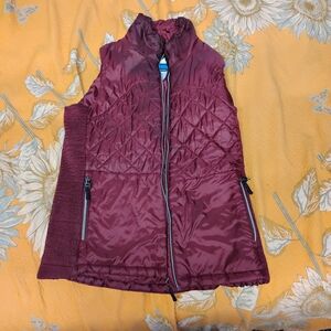Quilted Burgundy Puffer Vest
